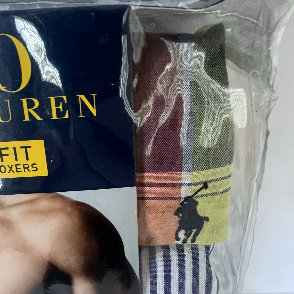 POLO RALPH LAUREN Classic Fit Cotton Woven Boxers 3 Pack Men's Size Large NWT - Picture 2 of 7